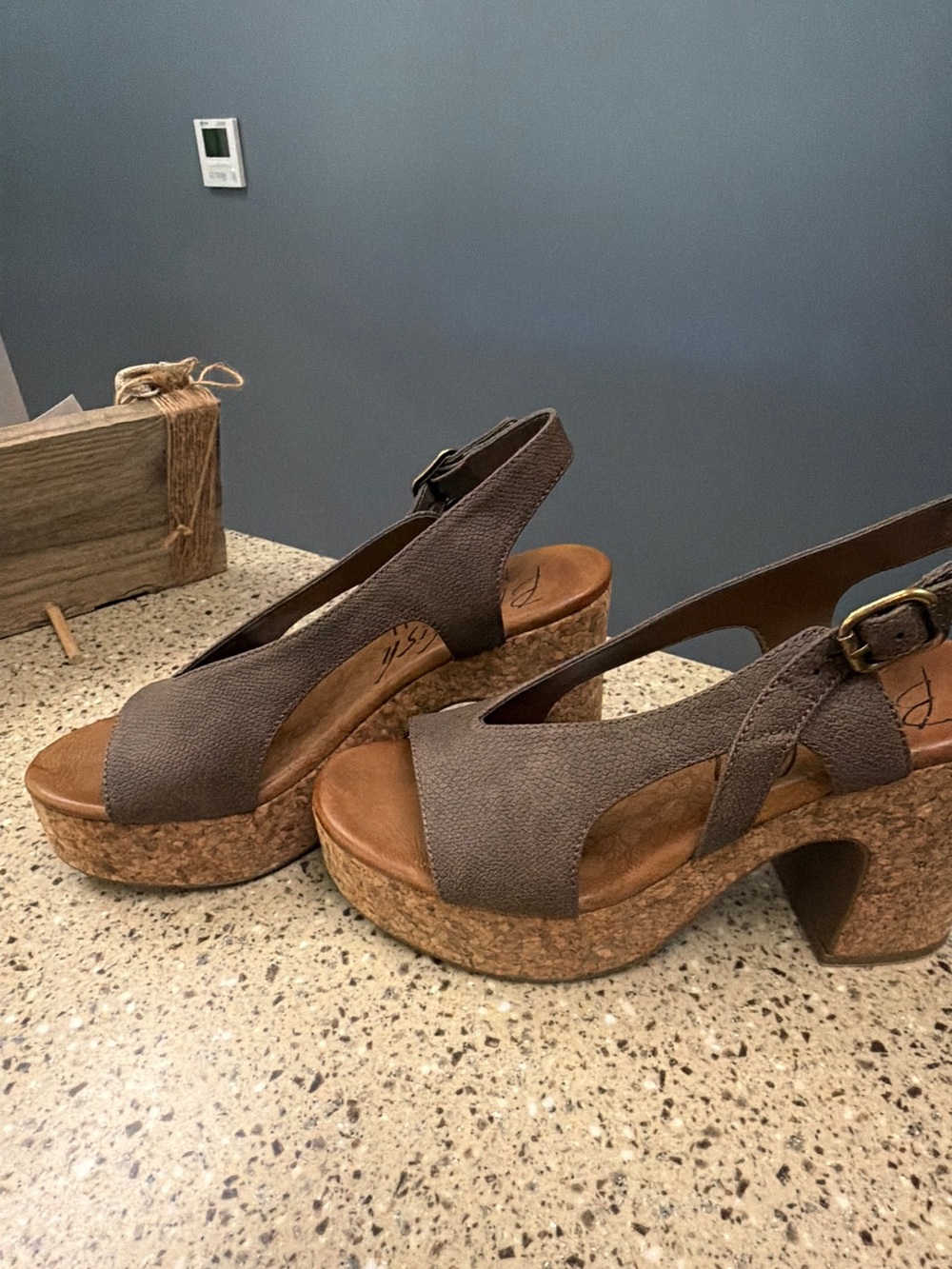 Platform Wedge Sandals - Size 8.5